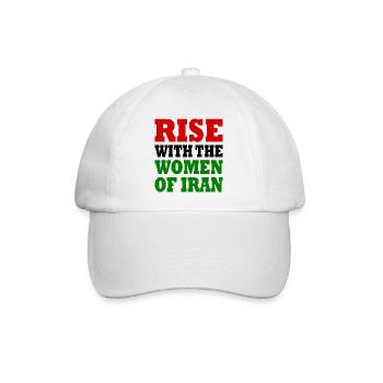 Rise with the women of iran - Baseballkappe - Weiß/Weiß - Vorne
