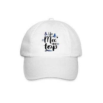 Mec Gars Homme Cadeau T-shirt Papa Papy Collègue - Casquette classique - blanc/blanc - Devant