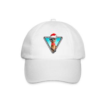 Erdmännchen X-Mas Meerkat Weihnachten - Baseballkappe - Weiß/Weiß - Vorne
