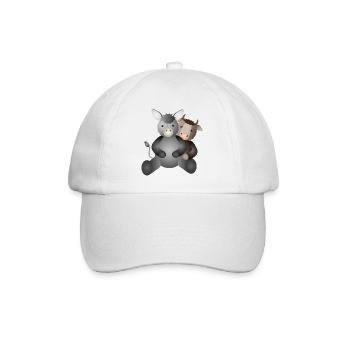 Ox and donkey for the Christmas story - Baseball Cap - white/white - Front