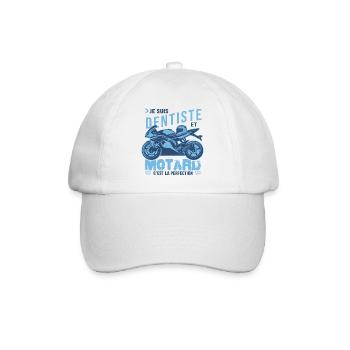 motard parfait dentiste parfait - Casquette classique - blanc/blanc - Devant