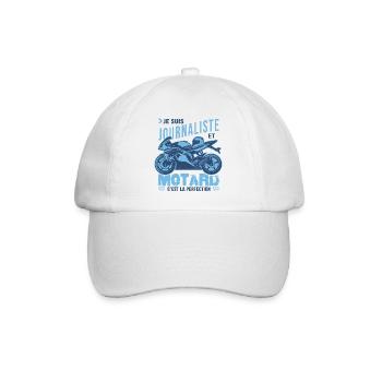 motard parfait journaliste parfait - Casquette classique - blanc/blanc - Devant