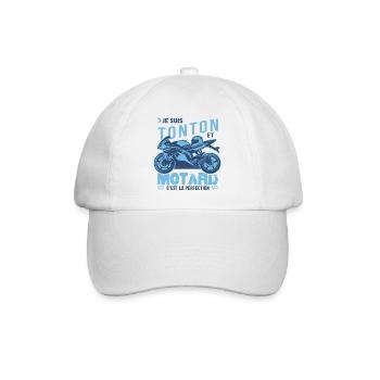 motard parfait tonton parfait oncle - Casquette classique - blanc/blanc - Devant