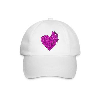 Cœur Cerveau - Casquette classique - blanc/blanc - Devant