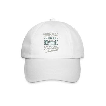 Bernard l homme le mythe la légende humour prénom - Casquette classique - blanc/blanc - Devant