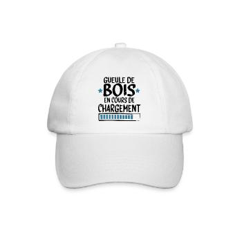 Gueule Bois Alcool Bière Whisky Cadeau - Casquette classique - blanc/blanc - Devant
