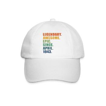 80e anniversaire, avril 1943, 80e anniversaire - Casquette classique - blanc/blanc - Devant