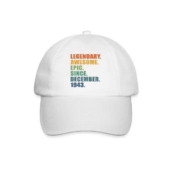 80e anniversaire, décembre 1943, 80e anniversaire - Casquette classique - blanc/blanc - Devant
