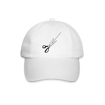Schnitt-Logo-Schneider - Baseballkappe - Weiß/Weiß - Vorne