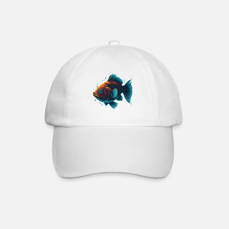 Funny Fish - Baseball Cap - white/white