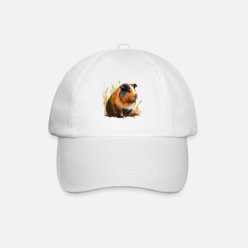 Guinea Pig Piggy - Baseball Cap - white/white