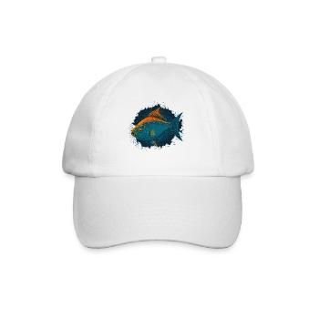 Tiefsee-Liebhaber - Baseballkappe - Weiß/Weiß - Vorne