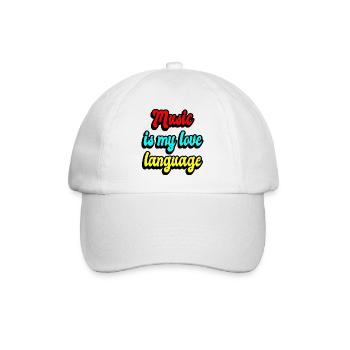 Music is my love language - Baseball Cap - white/white - Front