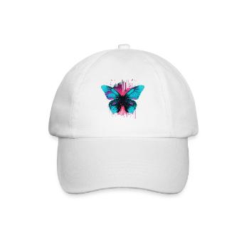 Chillwave Schmetterling - Baseballkappe - Weiß/Weiß - Vorne