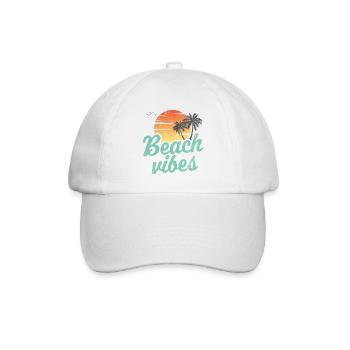 Beach Vibes - Baseball Cap - white/white - Front