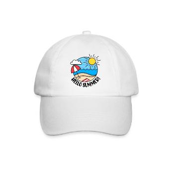 Hallo Sommer 2 - Baseballkappe - Weiß/Weiß - Vorne