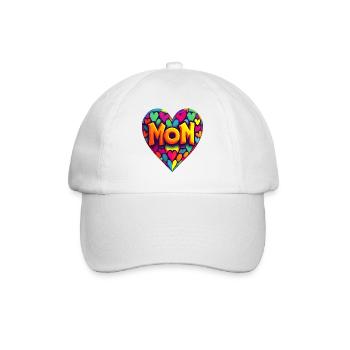 Mother's Day Heart Colorful - Baseball Cap - white/white - Front