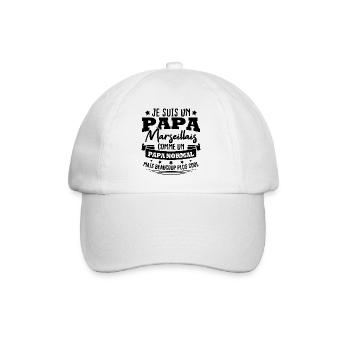 Je suis un Papa Marseillais - Casquette classique - blanc/blanc - Devant