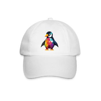 Penguin Baby colorful - Baseball Cap - white/white - Front