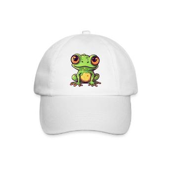 Grenouille Citron Vert Pop Art Personnage - Casquette classique - blanc/blanc - Devant