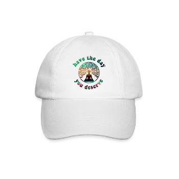 Passez la journée que vous méritez! Bouddha, arbre de vie - Casquette classique - blanc/blanc - Devant