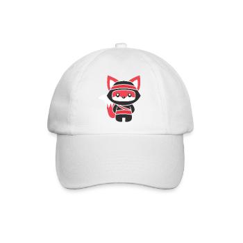Renard ninja inimaliste - Casquette classique - blanc/blanc - Devant