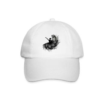 Ballerina silhouette with magnificent plumage - Baseball Cap - white/white - Front
