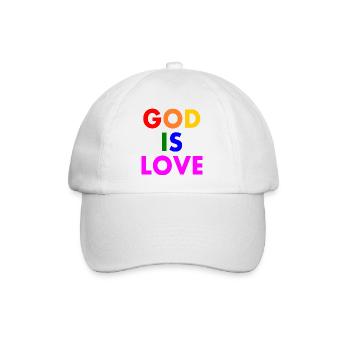 God is love - Baseballkappe - Weiß/Weiß - Vorne