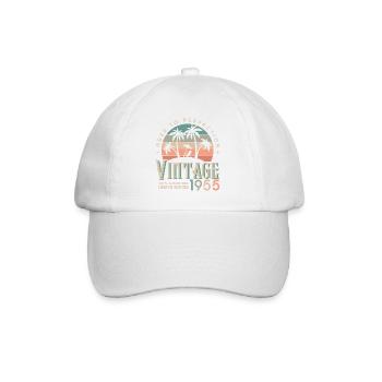 1955 Birthday Gift Born 1955 - Baseball Cap - white/white - Front