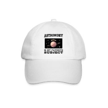 Astronomie ist mein Lieblingsthema, Planet Saturn - Baseballkappe - Weiß/Weiß - Vorne