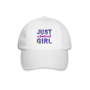 JUST A FESTIVAL GIRL - for girls who love music - Baseball Cap - white/white - Front
