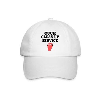 Cuckold cuck clean up service - Baseball Cap - white/white - Front