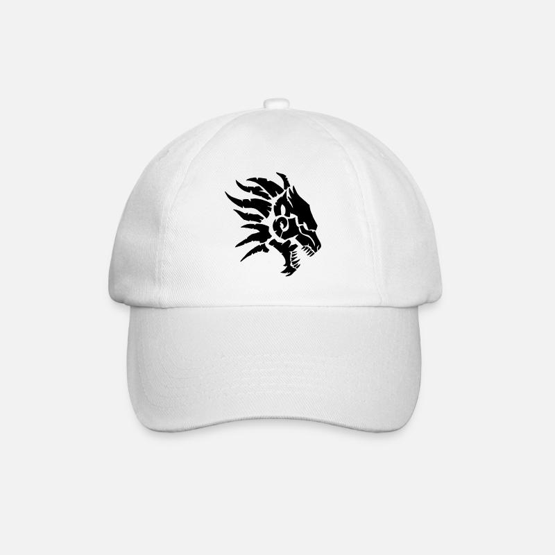 La bête infernale (noir) - Casquette classique - blanc/blanc