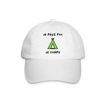 CAMPING. CAMPER. JE PEUX PAS. HUMOUR. VACANCES - Casquette classique - blanc/blanc - Devant