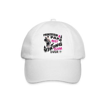 Wandern stolzer Papa Prinzessin Team Vatertag - Baseballkappe - Weiß/Weiß - Vorne