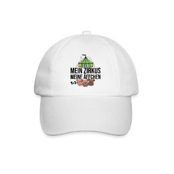 Mein Zirkus, Meine Äffchen - Baseballkappe - Weiß/Weiß - Vorne