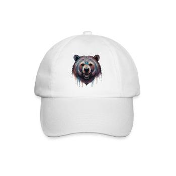 Tribal bear - Baseball Cap - white/white - Front