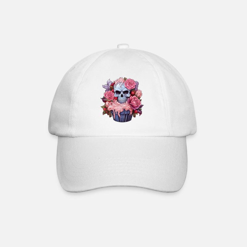 Halloween Cupcake - Baseball Cap - white/white