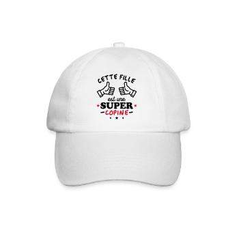 Cette fille est une super copine - Casquette classique - blanc/blanc - Devant