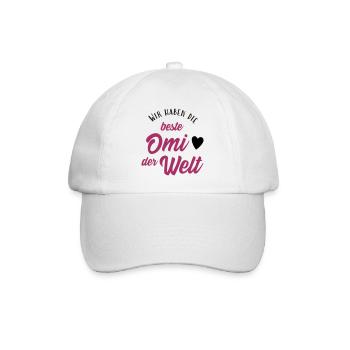 Wir haben die beste Omi der Welt - Baseballkappe - Weiß/Weiß - Vorne