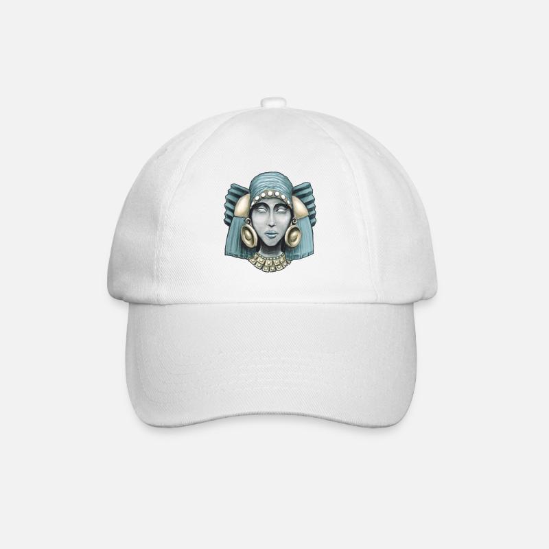 Aztec Goddess Chalchiuhtlicue Color - Baseball Cap - white/white