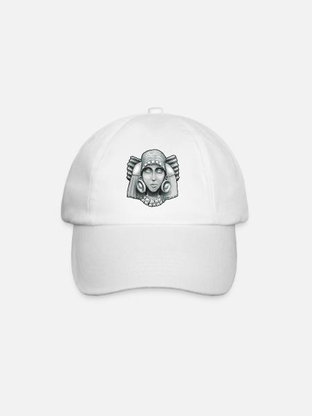 Aztekische Göttin Chalchiuhtlicue 2 - Baseballkappe - Weiß/Weiß