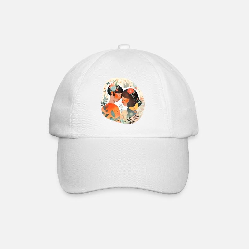 Verliebtes Paar - Baseballkappe - Weiß/Weiß