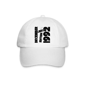 DEZEMBER 1992 LIMITIERTE AUFLAGE - Baseballkappe - Weiß/Weiß - Vorne