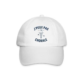 J'peux pas j'ai Chorale - Casquette classique - blanc/blanc - Devant