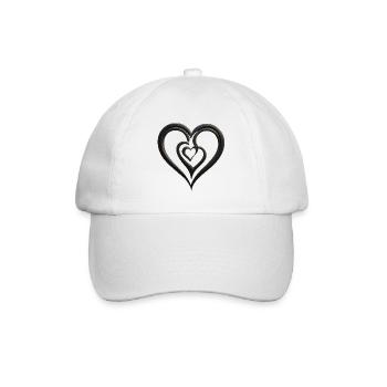 Elegant Heart: Love in Drawing - Baseball Cap - white/white - Front