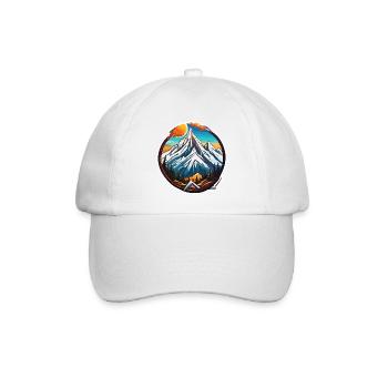 Montagne / Alpes / Sommet / Nature / Forêt / Rocher - Casquette classique - blanc/blanc - Devant