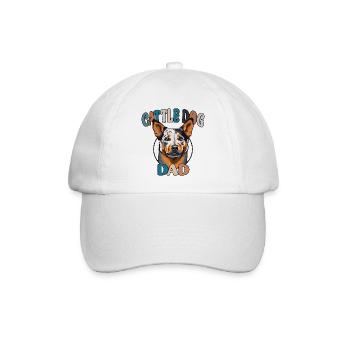 Cattle Dog Dad Dogs Dog Father's Day Wilsigns - Baseball Cap - white/white - Front