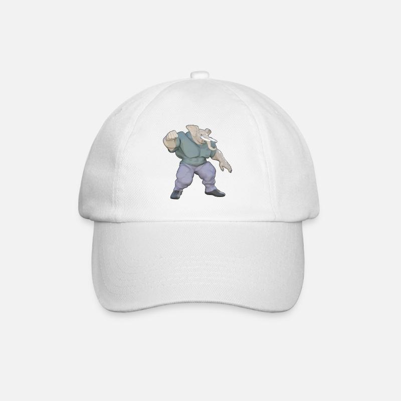 The Human Elephant - Baseball Cap - white/white