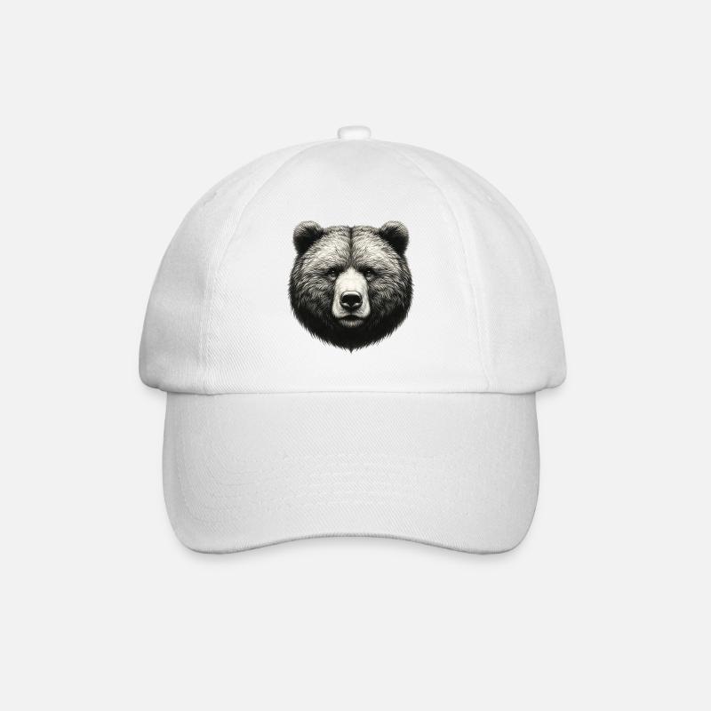 Bär - Baseballkappe - Weiß/Weiß